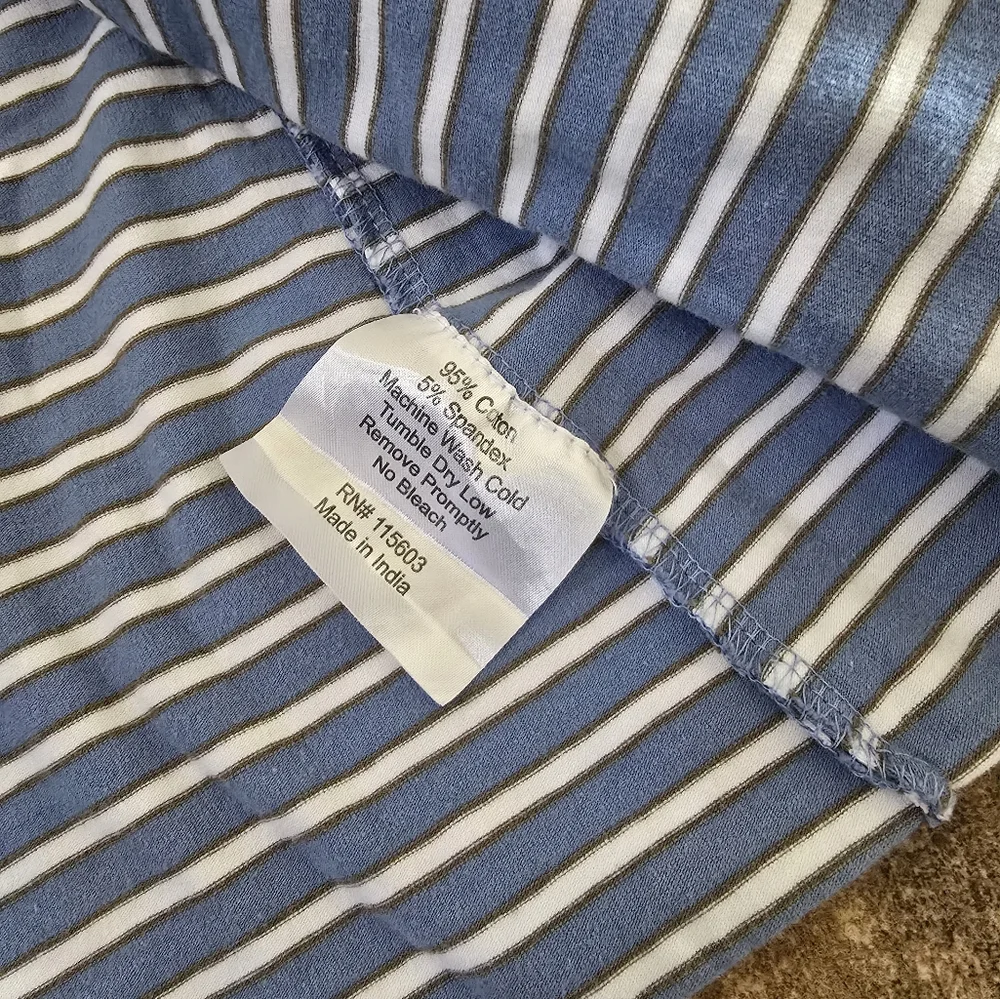 Blue Striped | BABY BE MINE | Long Sleeve Robe - Picture 3 of 4